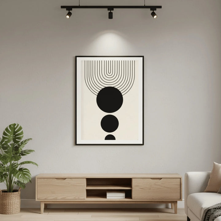 Affiche Abstraite en situation sur un mur décoratif