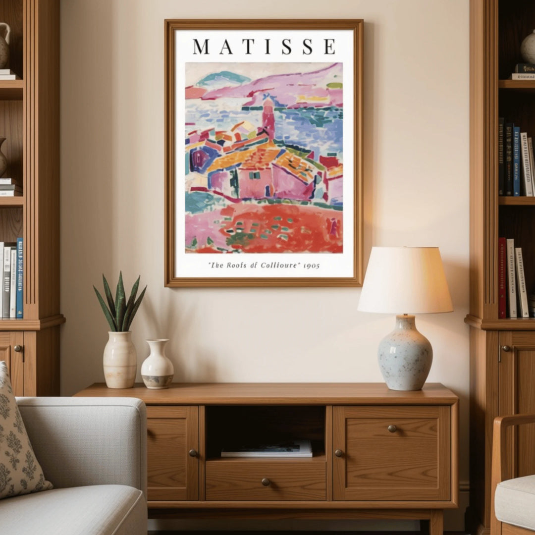 Affiche Matisse en situation sur un mur décoratif