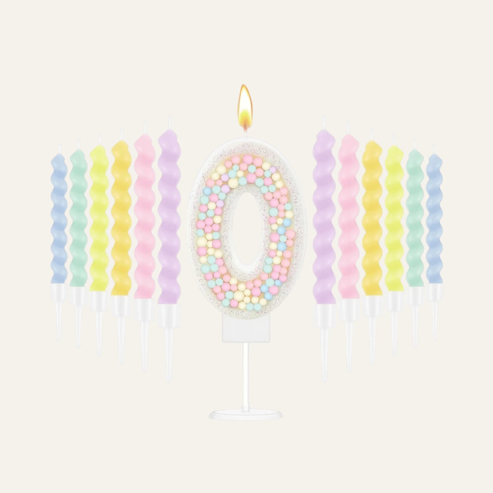 Bougie d'Anniversaire chiffre 0