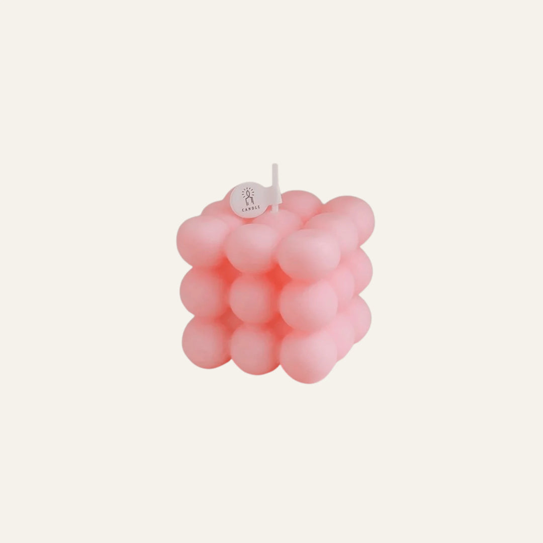 Bougie Bulle rose