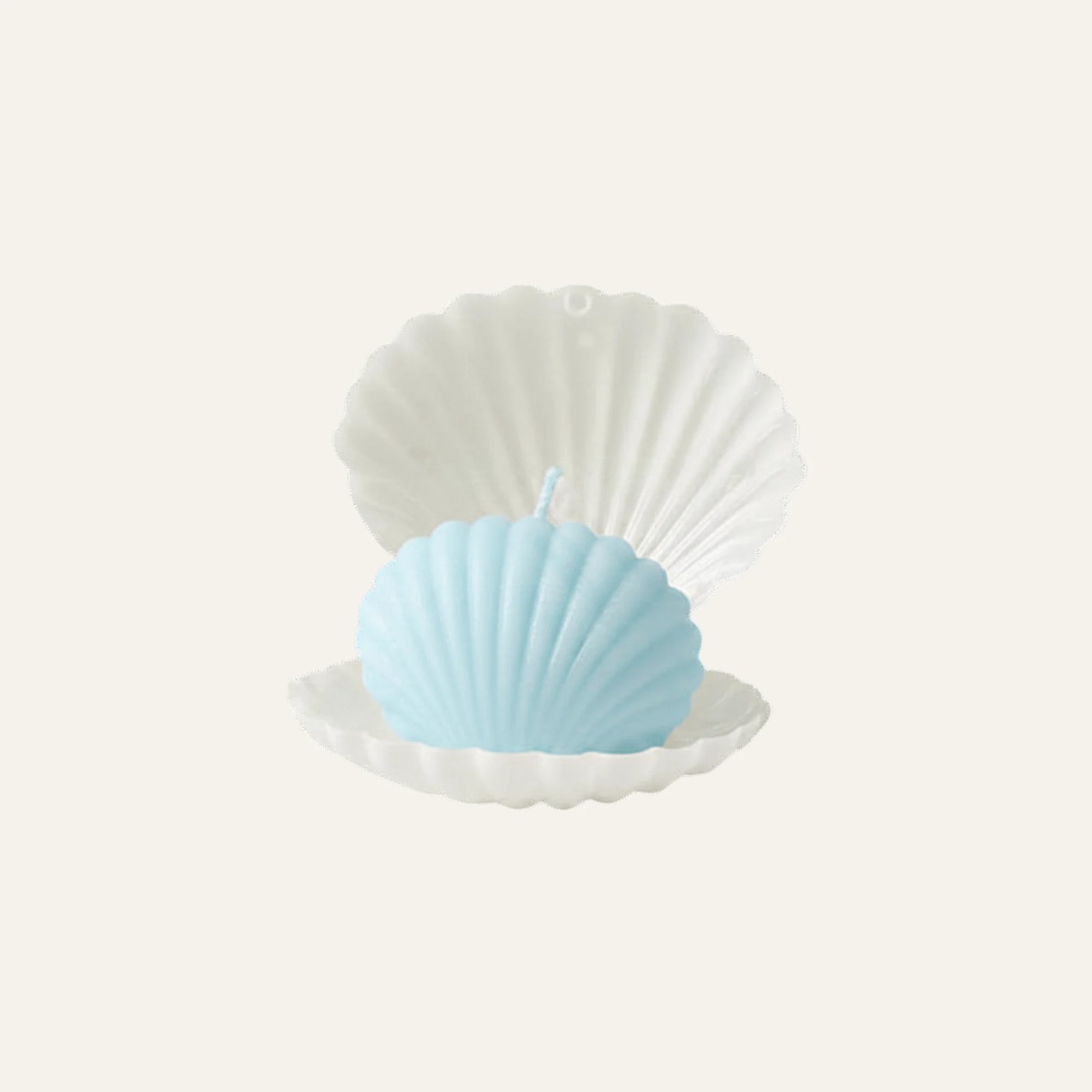 Bougie Coquillage bleu
