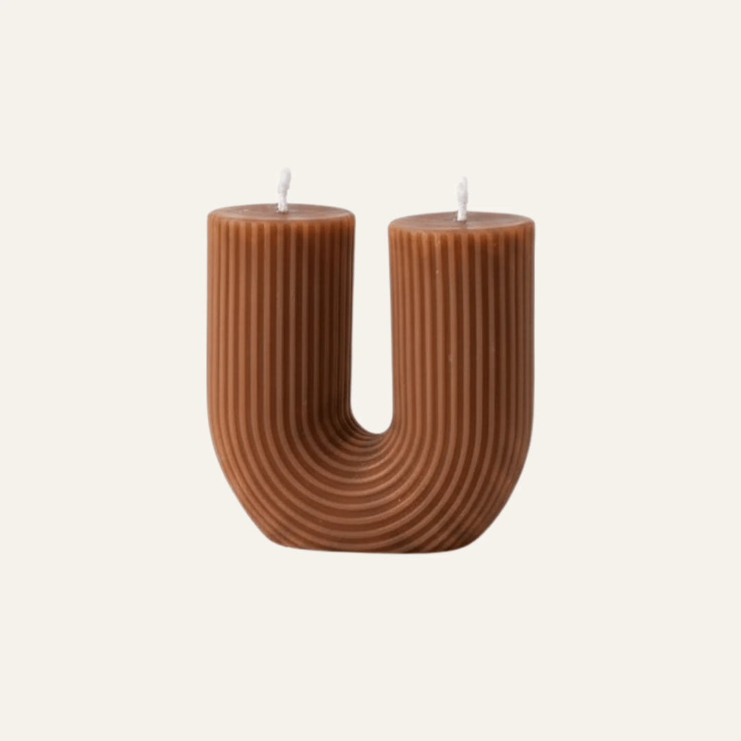 Bougie Design marron