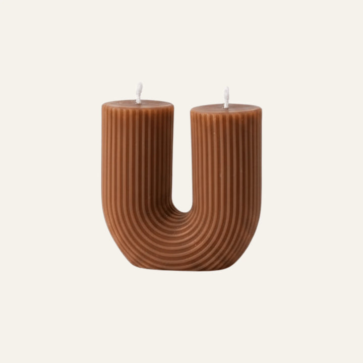 Bougie Design marron