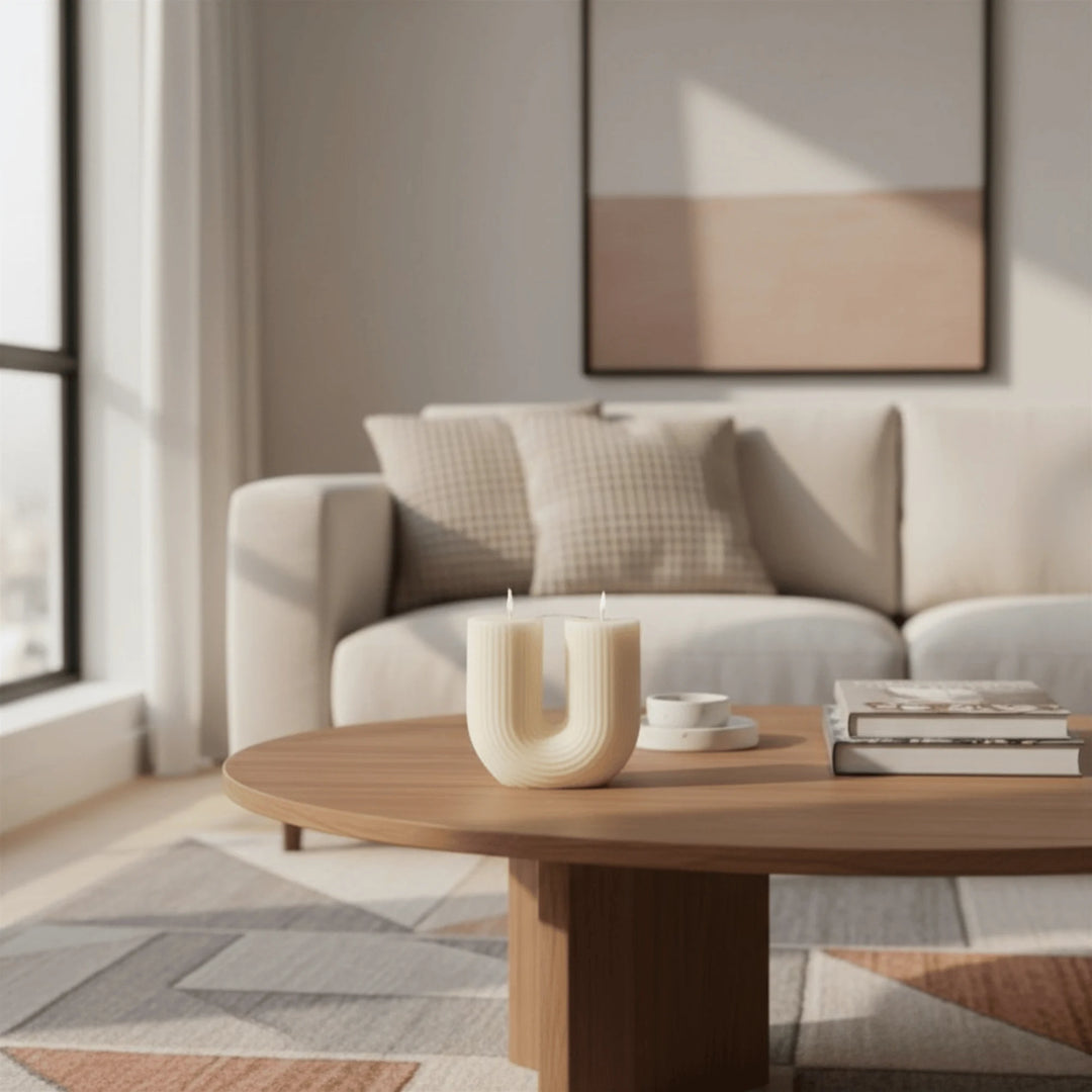 Bougie Design en situation dans une décoration intérieure