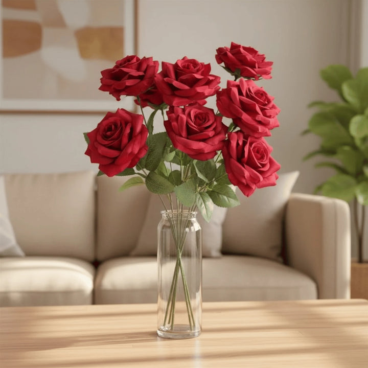 Bouquet de Roses Artificielles en situation dans une décoration intérieure