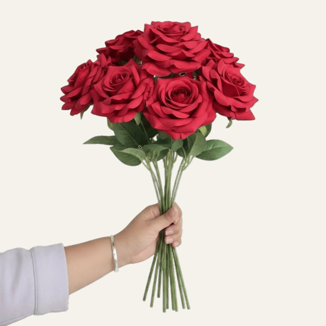 Bouquet de Roses Artificielles rose