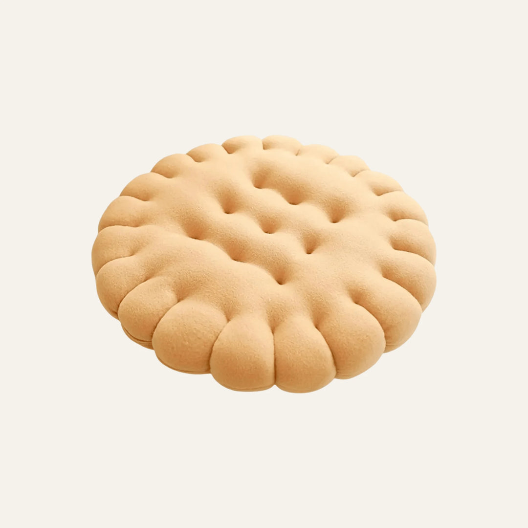 Coussin Biscuit rond crème