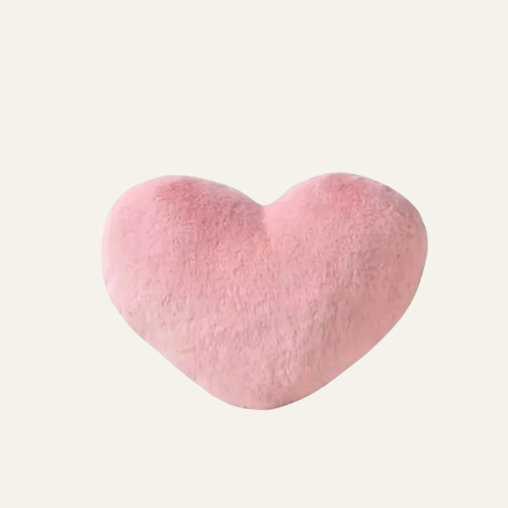 Vue produit de coussin cœur pour canapé