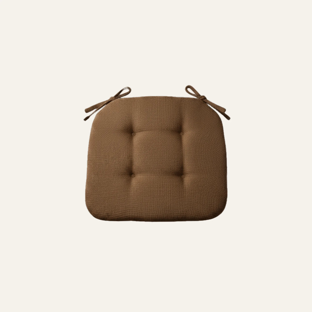 Coussin de Chaise Carré carré marron