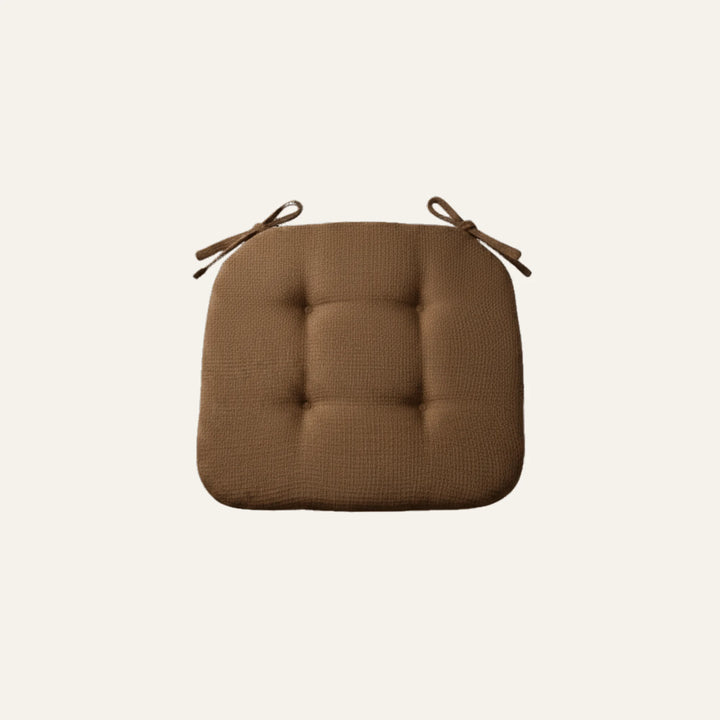 Coussin de Chaise Carré carré marron