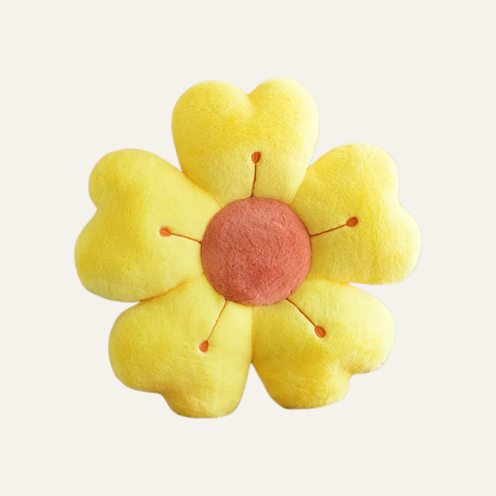 Coussin Fleur jaune