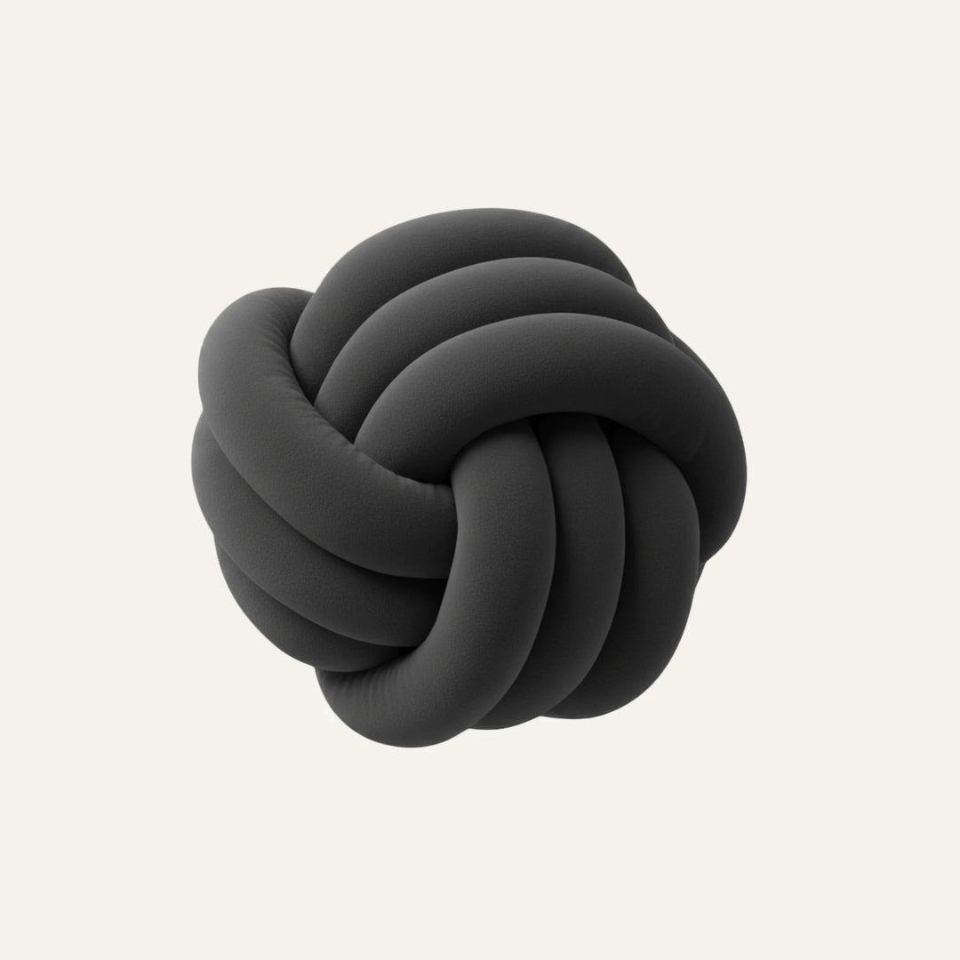 Coussin Nœud gris