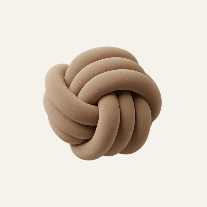 Coussin Nœud marron