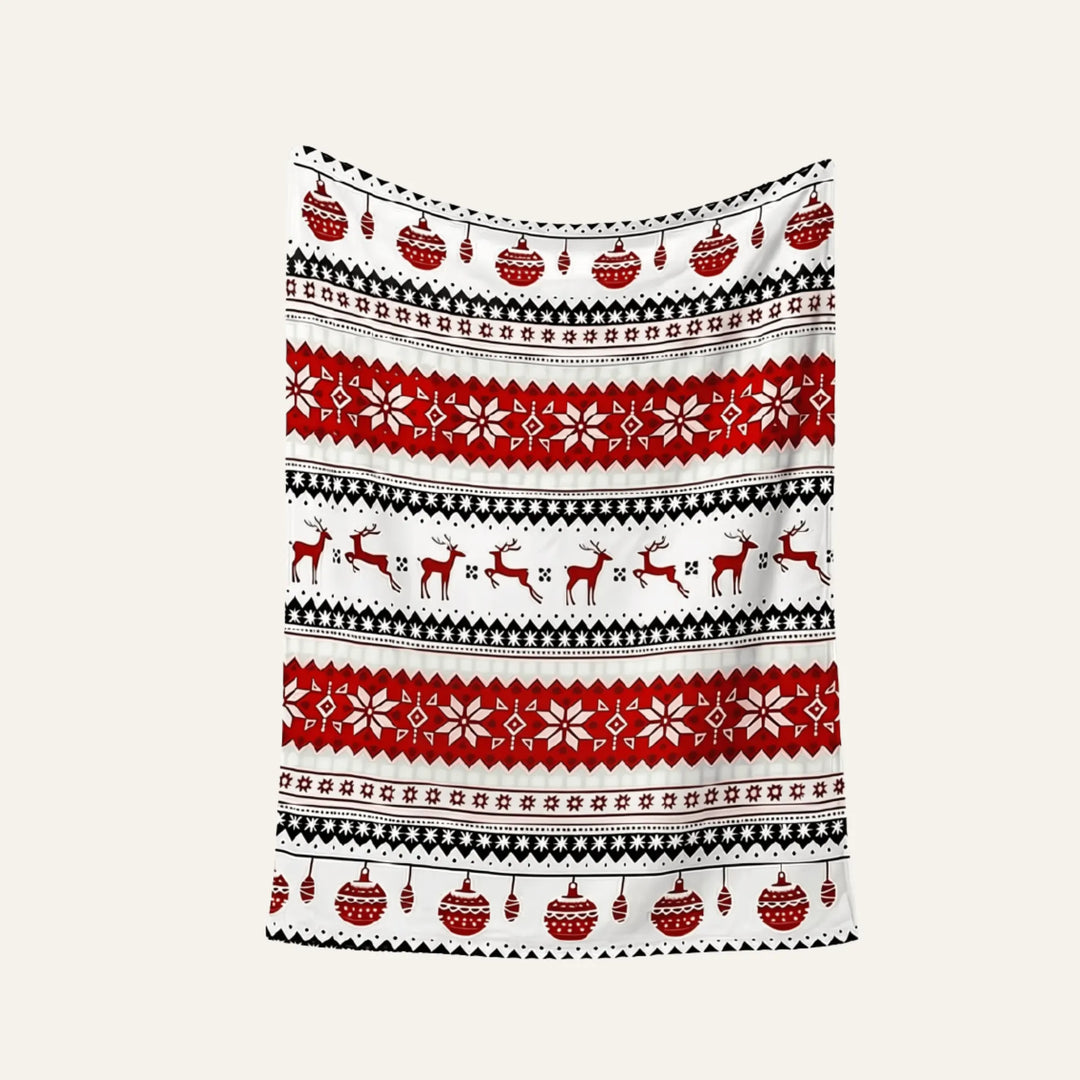 Vue produit de couverture de noël pour canapé ou lit