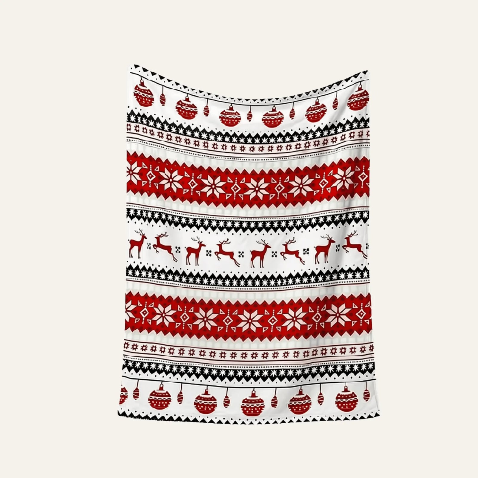 Vue produit de couverture de noël pour canapé ou lit