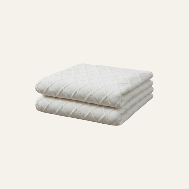 Couverture Tricotée crème