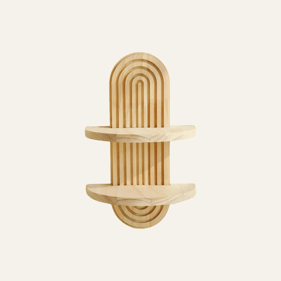 Étagère Murale en Bois Massif vue produit pour rangement mural