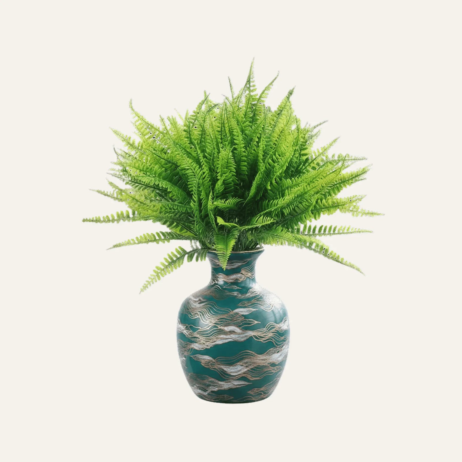 Vue produit de fougère artificielle pour décoration intérieure