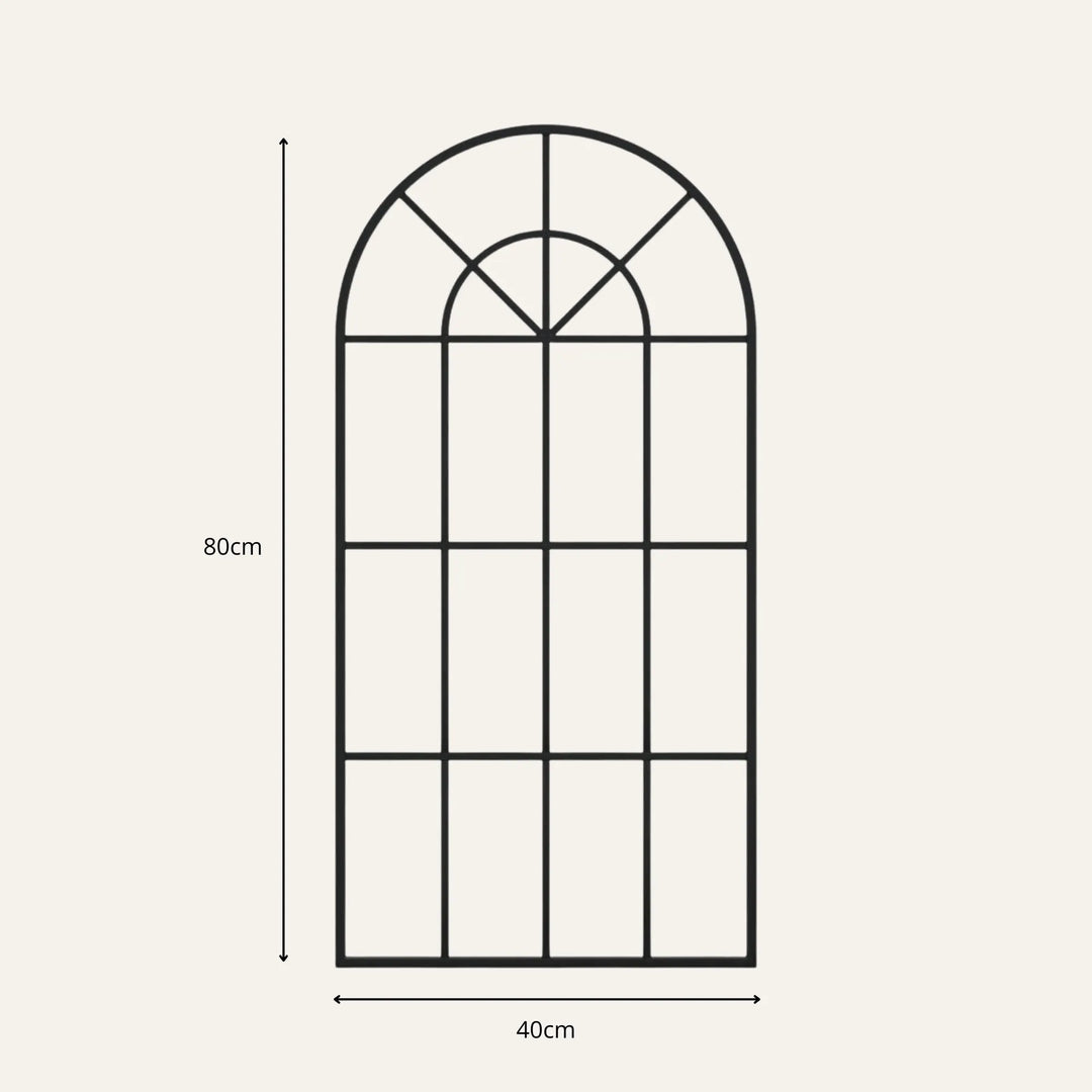 Dimensions de grand miroir mural