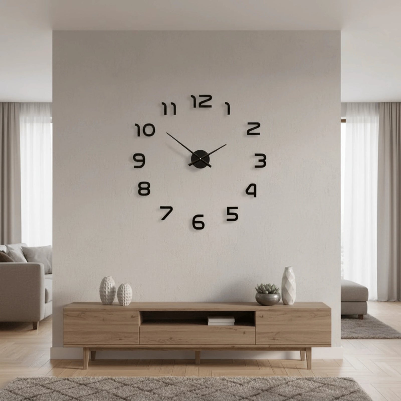 Grande Horloge Murale en situation sur un mur intérieur