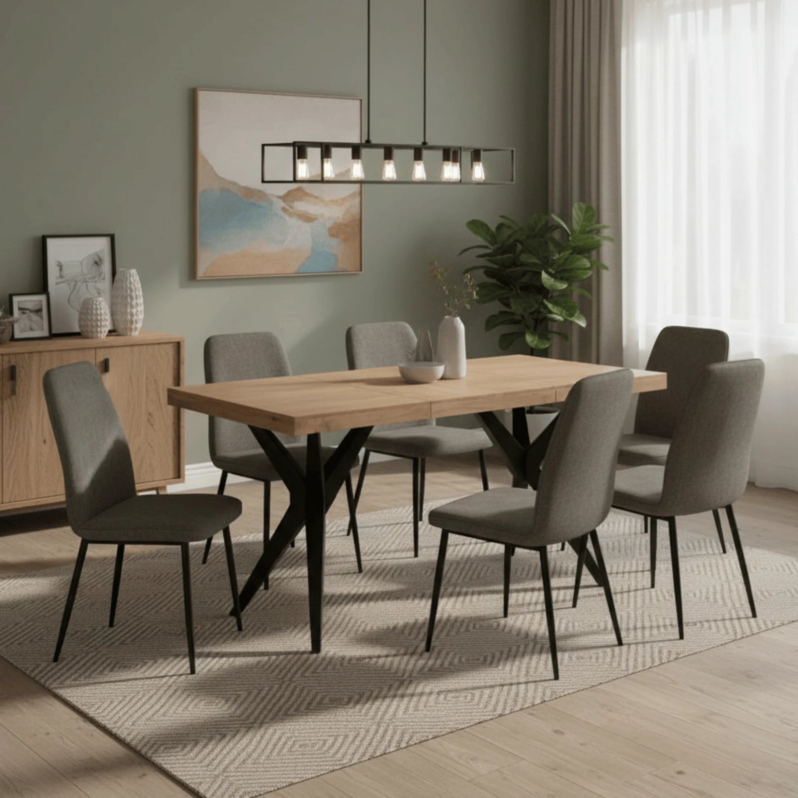 Grande Table à Manger mis en scène dans une salle à manger