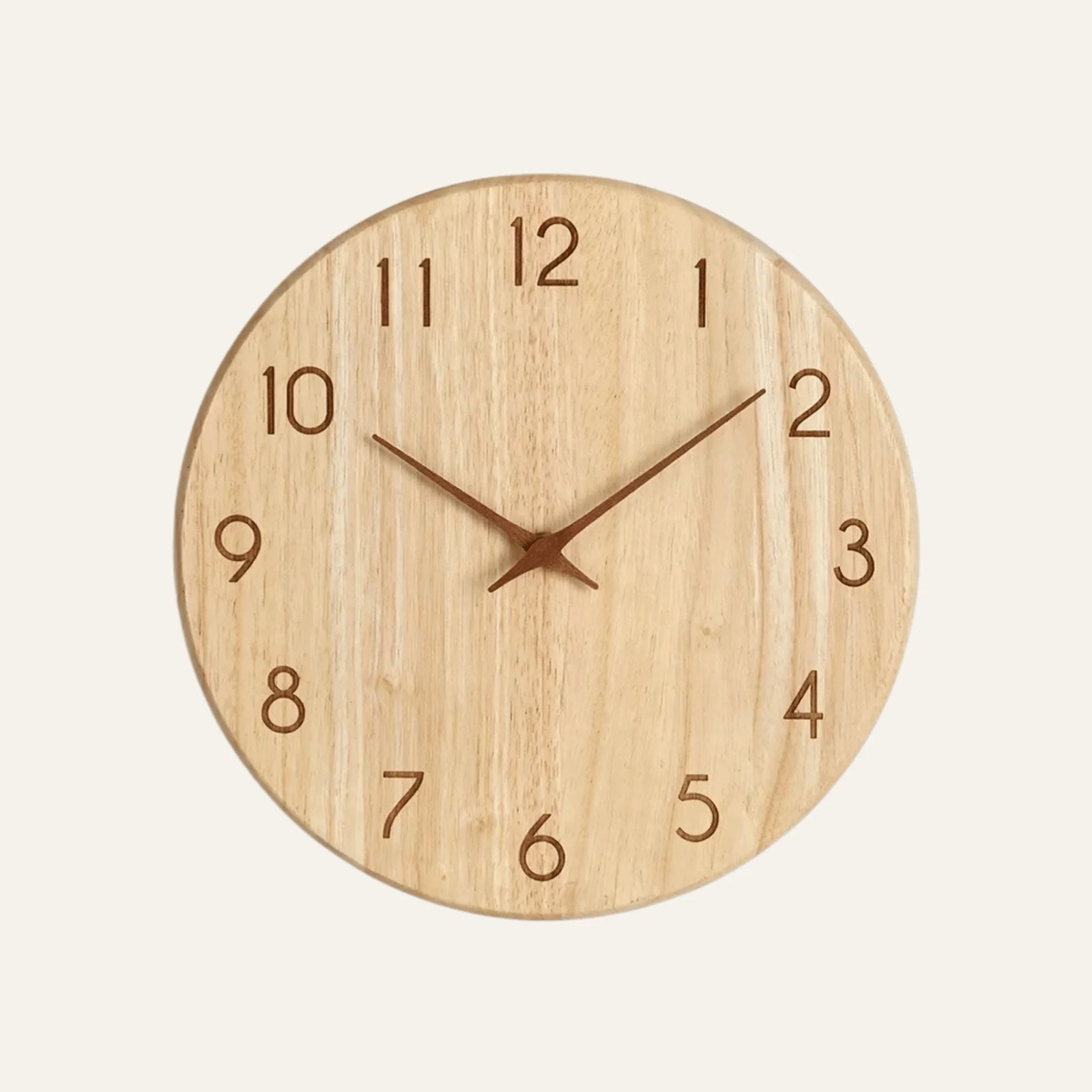 Vue produit de horloge murale en bois pour décoration murale