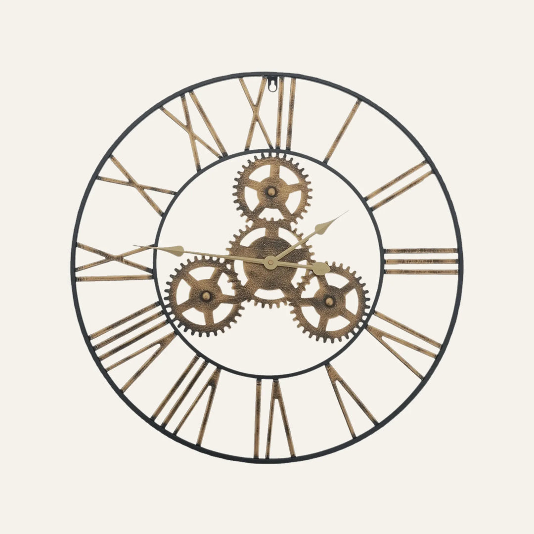 Vue produit de horloge murale industrielle pour décoration murale