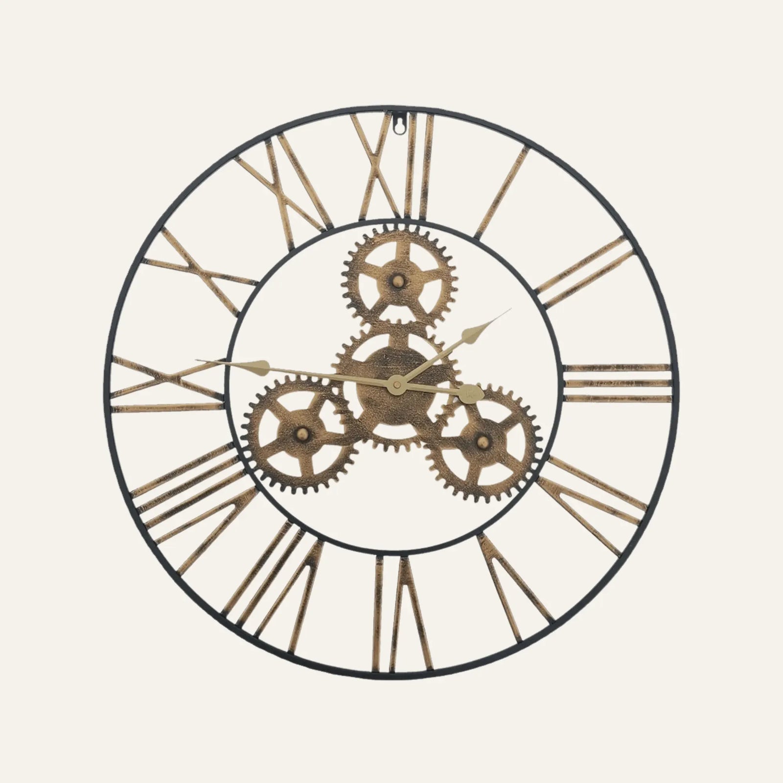 Vue produit de horloge murale industrielle pour décoration murale