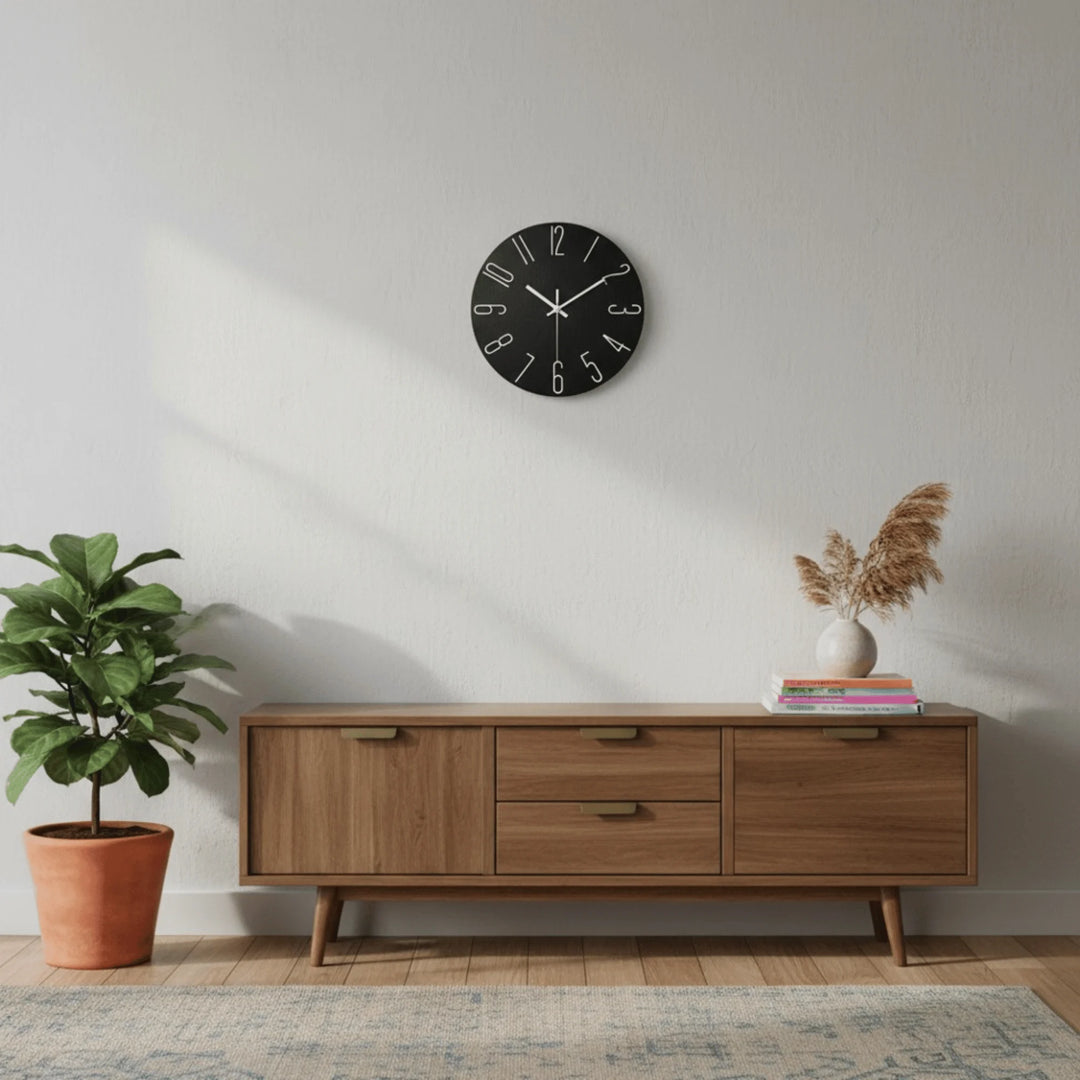 Horloge Murale de Salon en situation sur un mur intérieur
