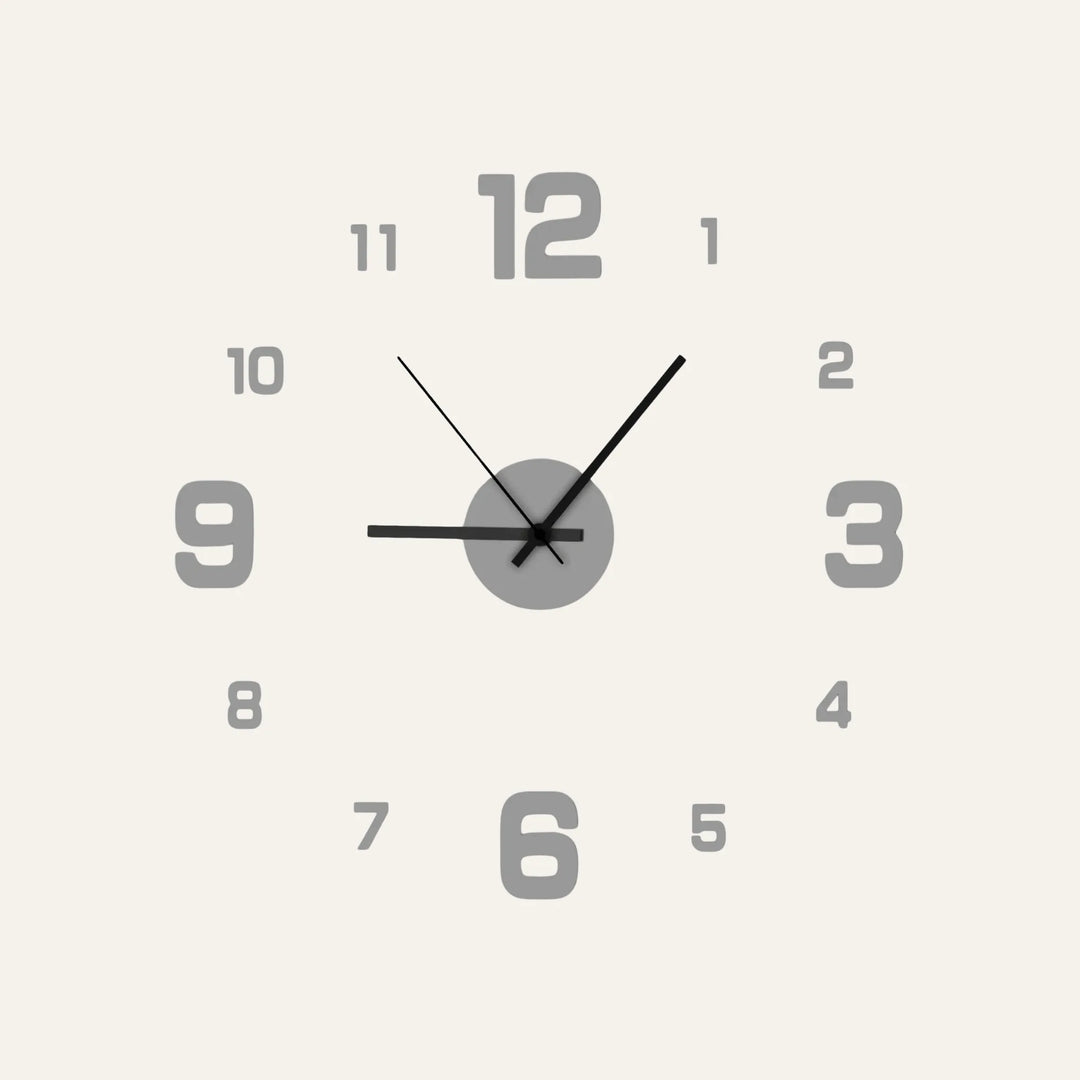 Horloge Murale Sans Cadre grise