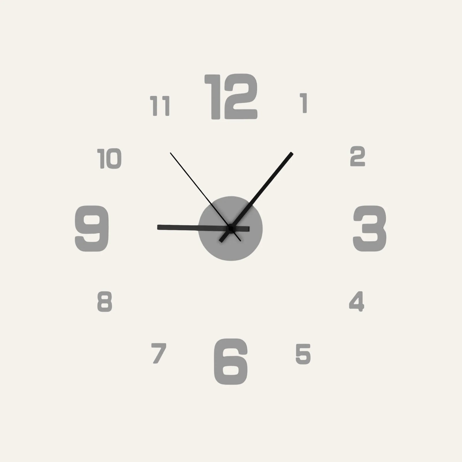 Horloge Murale Sans Cadre grise