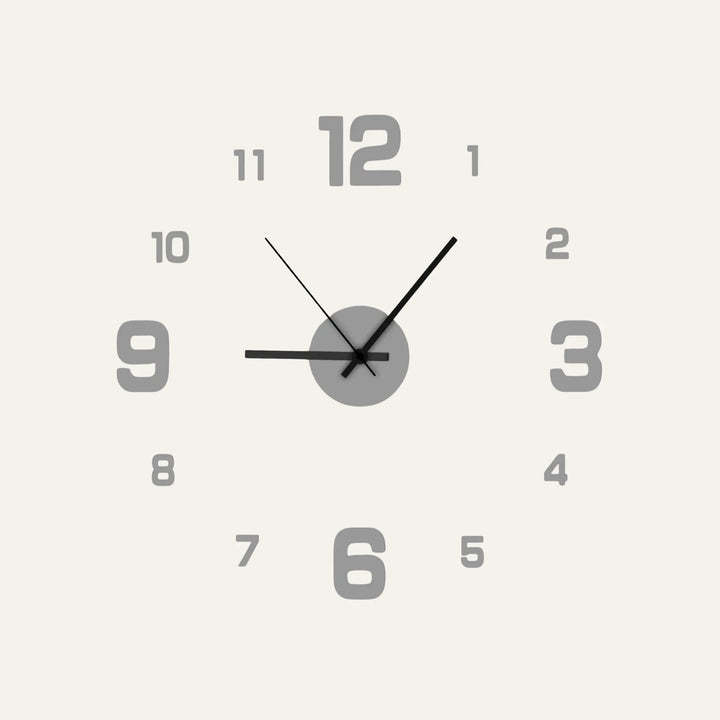 Horloge Murale Sans Cadre grise