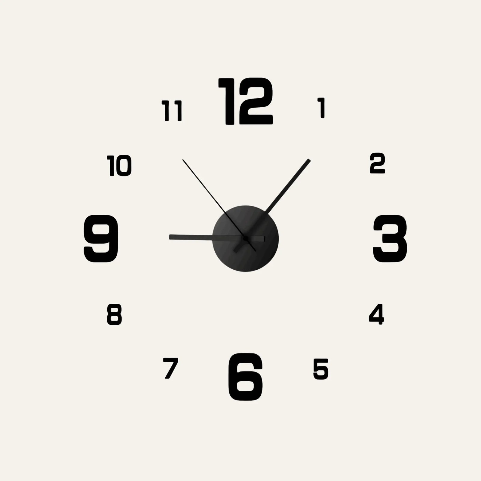 Horloge Murale Sans Cadre noire