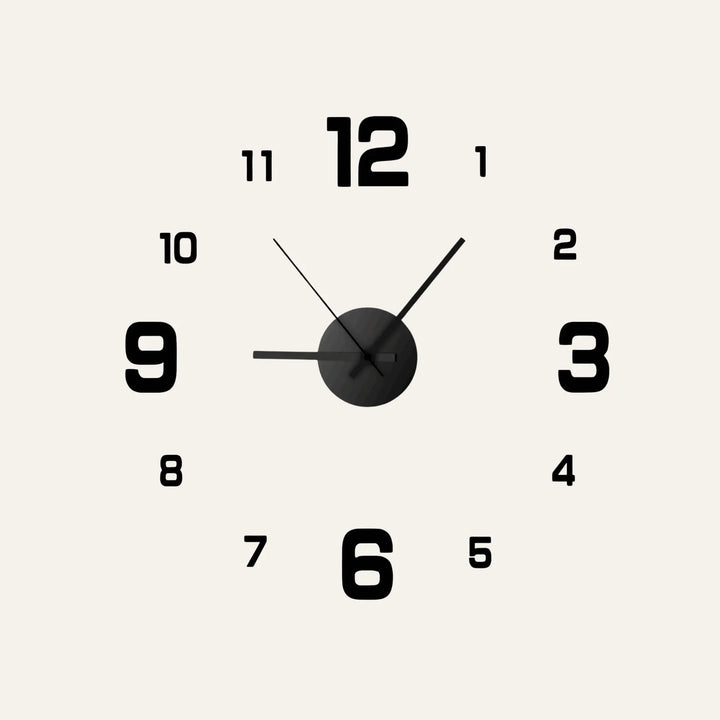 Horloge Murale Sans Cadre noire