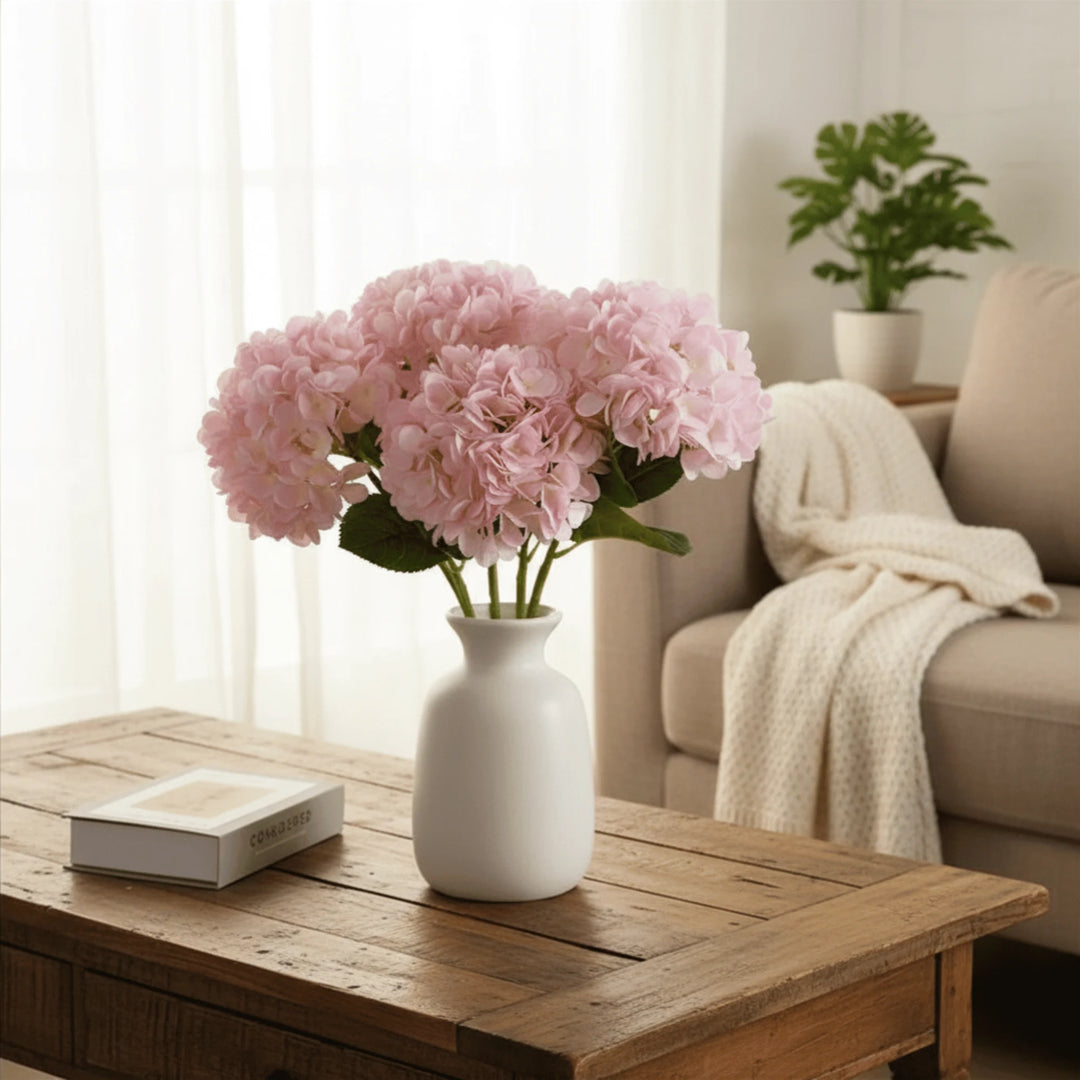 Hortensia Artificiel en situation dans une décoration intérieure