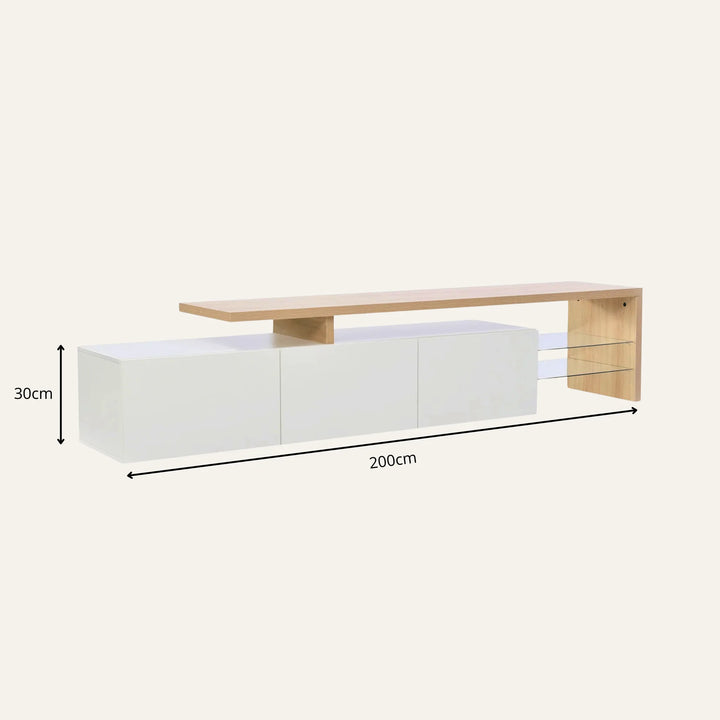 Dimensions de meuble tv blanc
