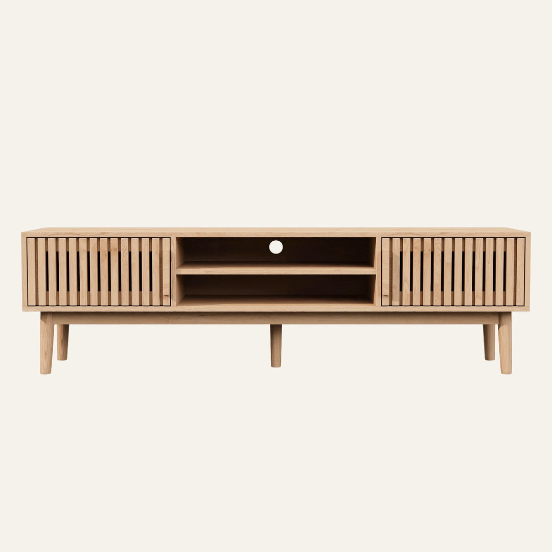 Meuble TV en Bois Massif vue produit pour le salon