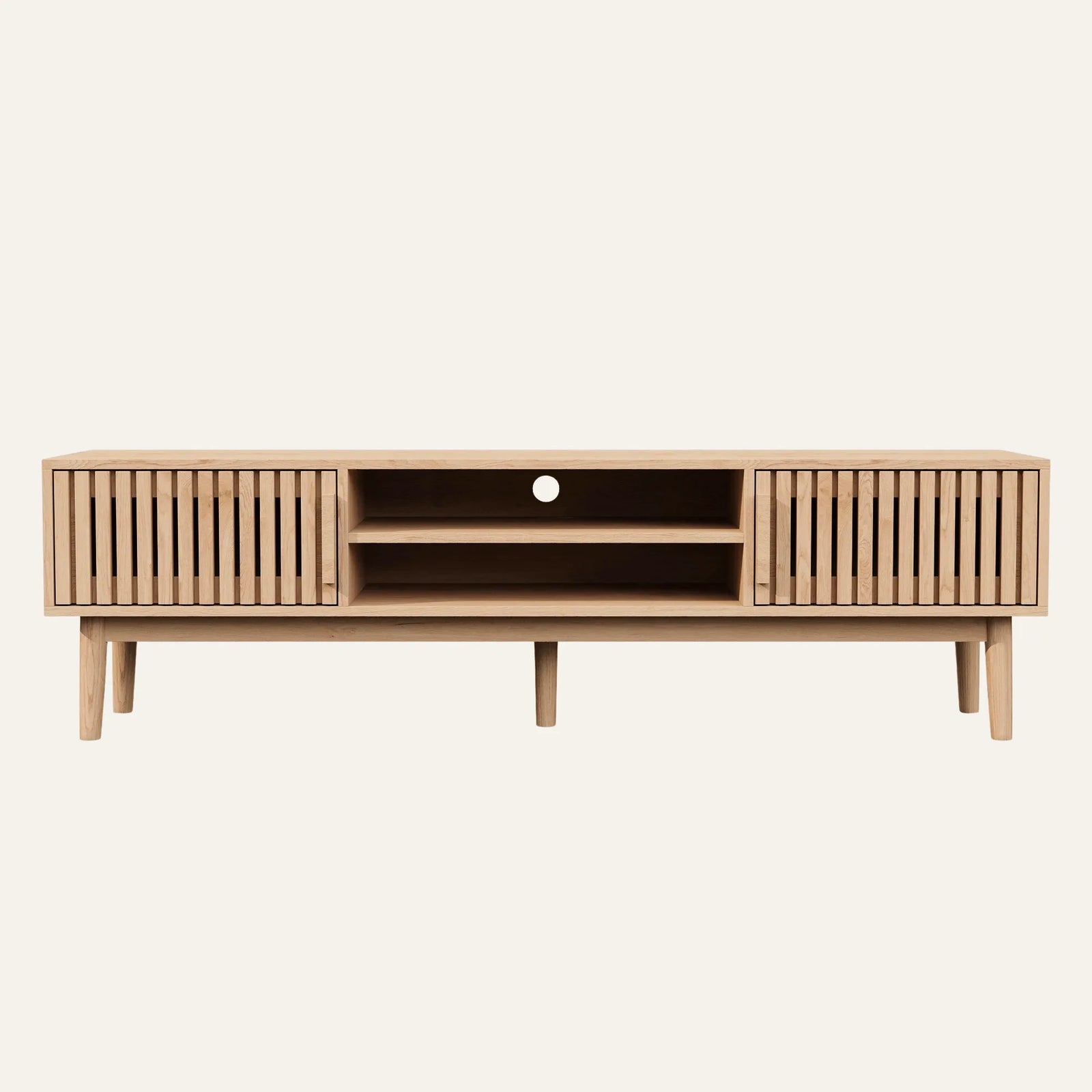 Meuble TV en Bois Massif vue produit pour le salon