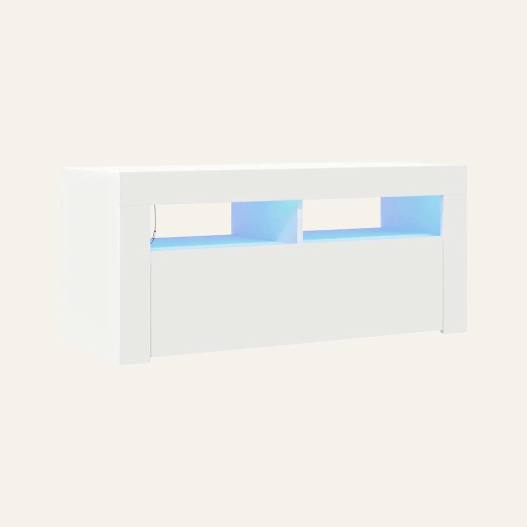 Meuble TV LED vue produit pour le salon