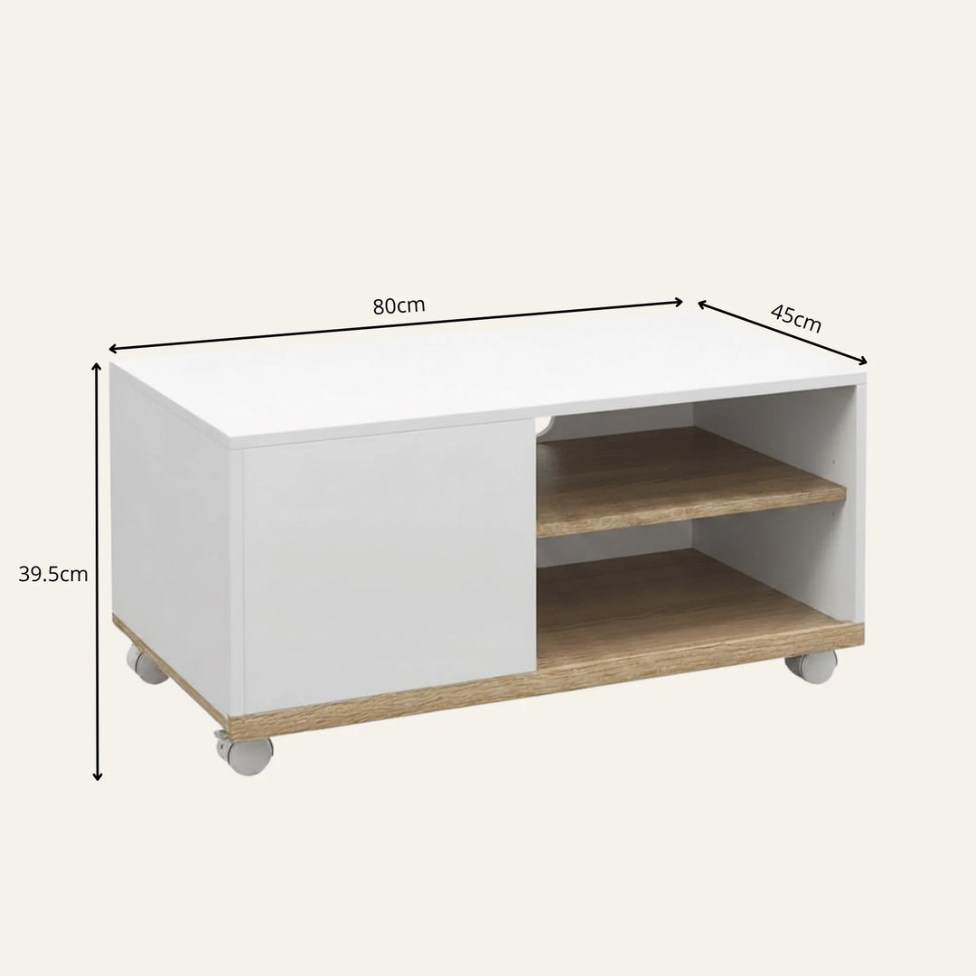 Dimensions de meuble tv sur roulettes