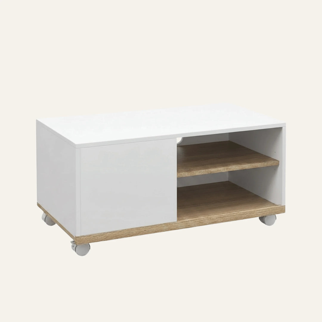 Meuble TV sur Roulettes vue produit pour le salon