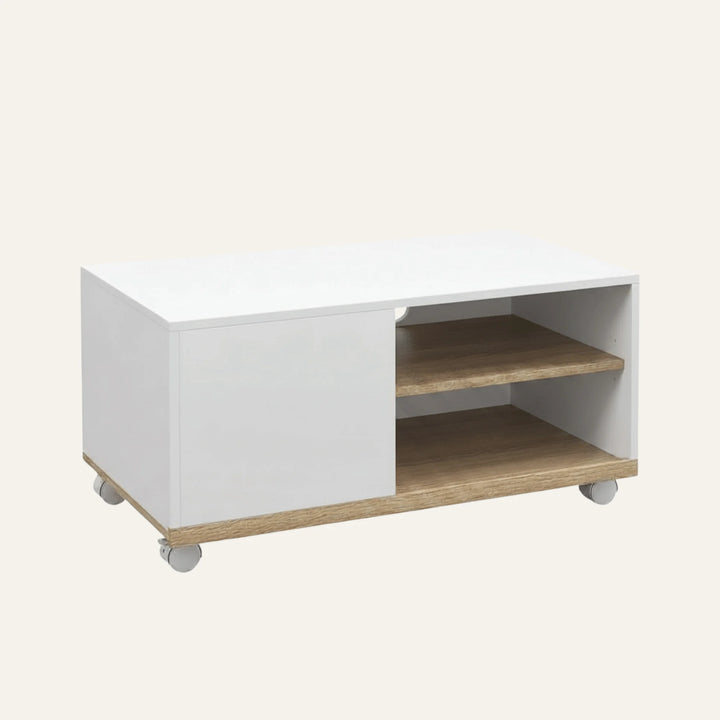 Meuble TV sur Roulettes vue produit pour le salon