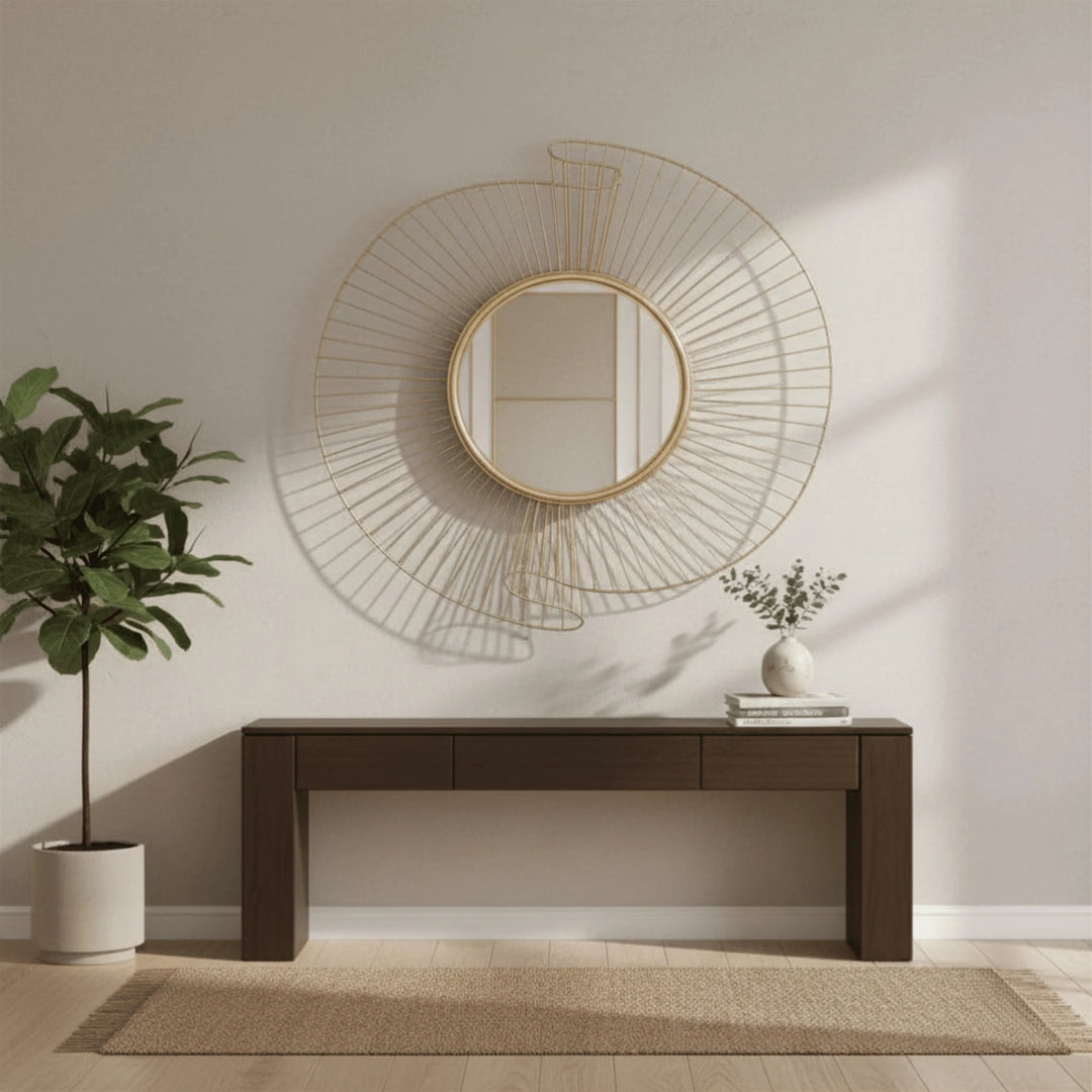 Miroir Mural Design en situation sur un mur intérieur