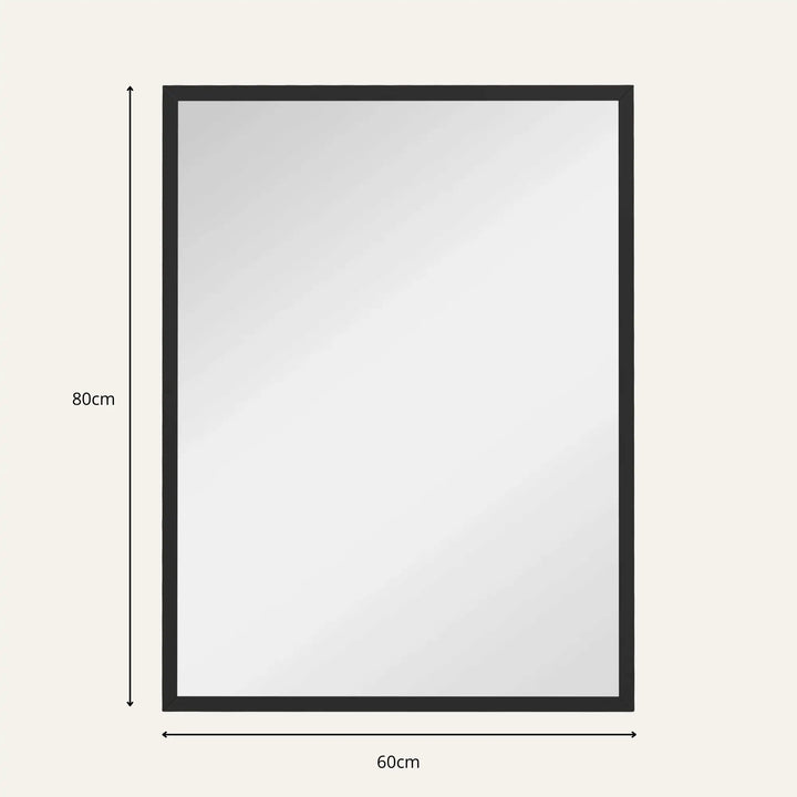 Dimensions de miroir mural rectangulaire