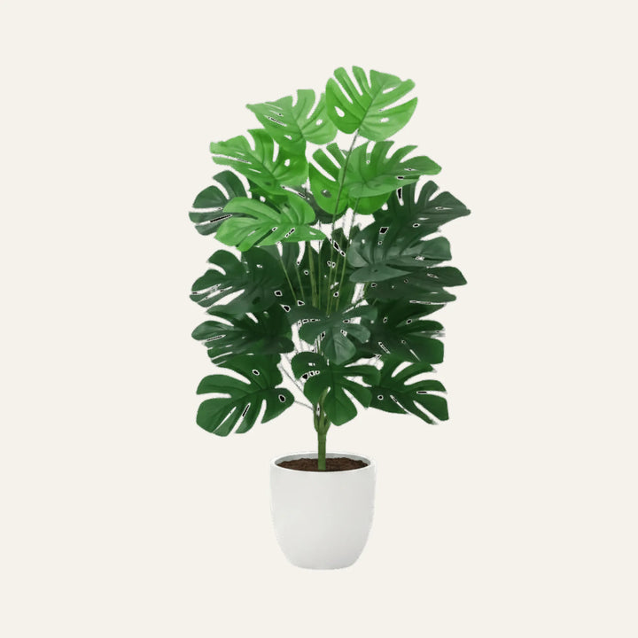 Vue produit de monstera artificiel pour décoration intérieure