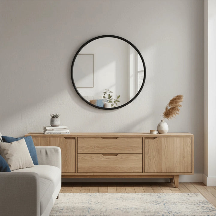 Petit Miroir Mural en situation sur un mur intérieur