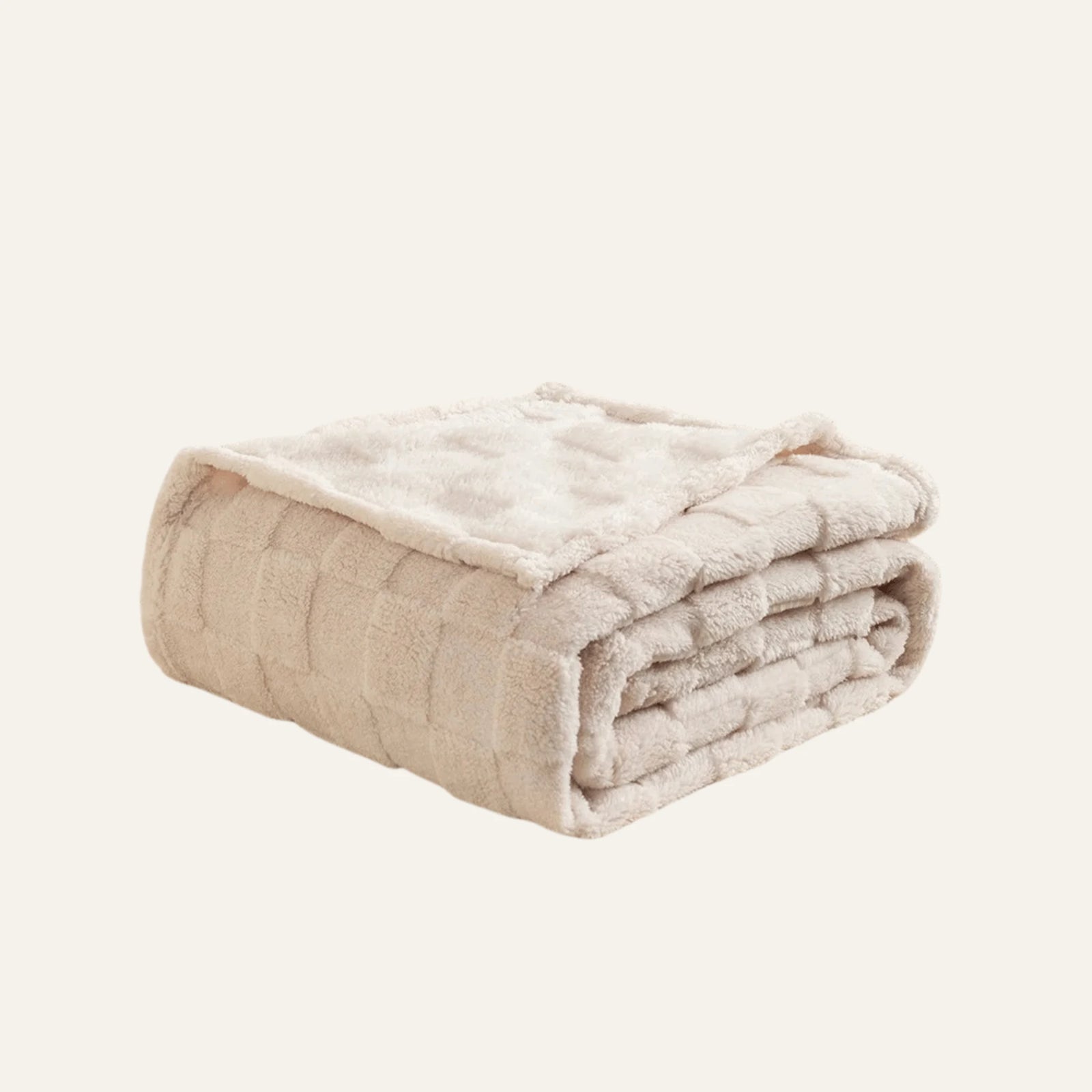 Plaid à Carreaux crème