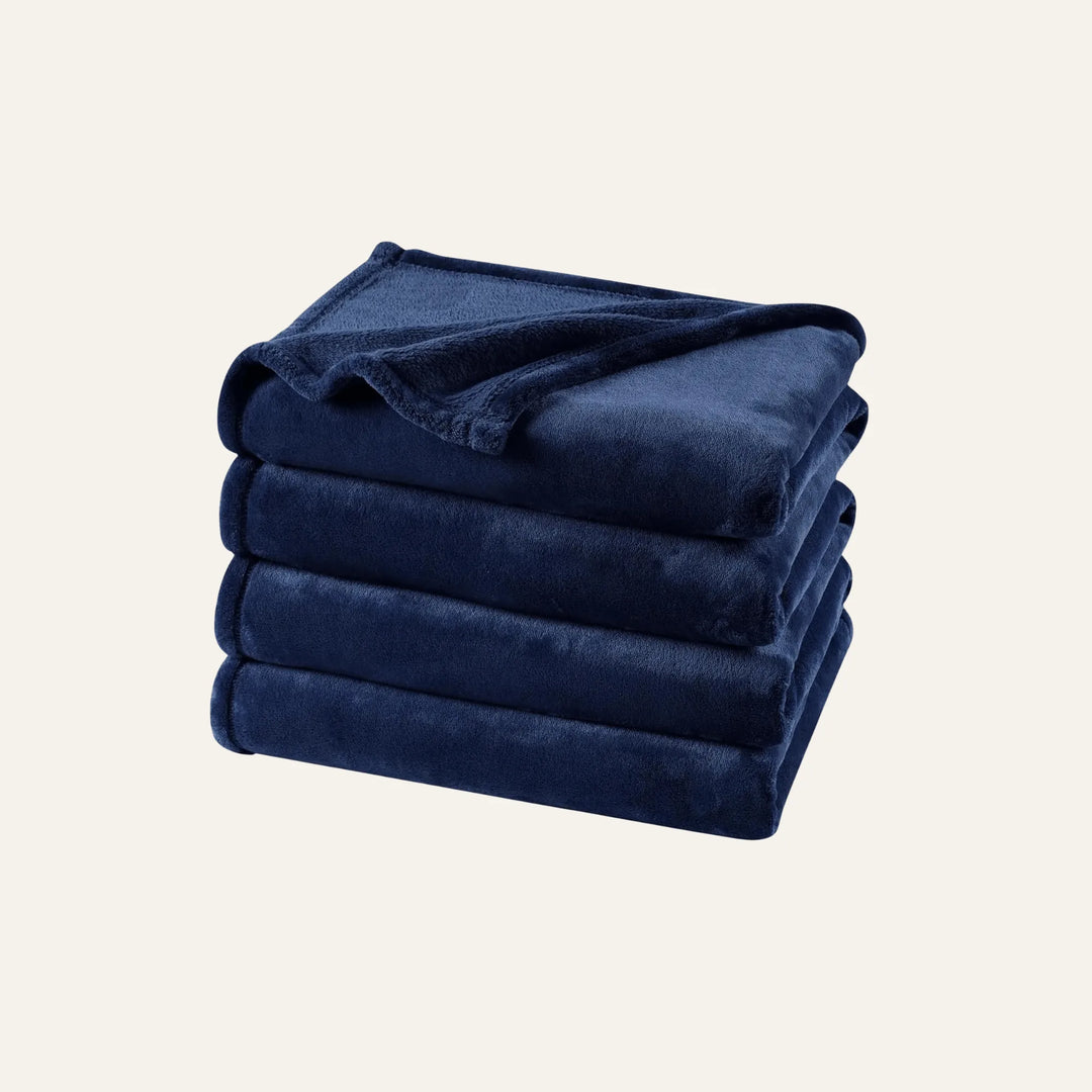 Plaid Polaire bleu marine