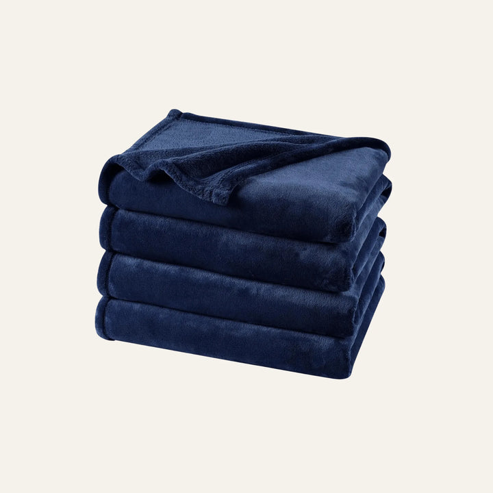 Plaid Polaire bleu marine