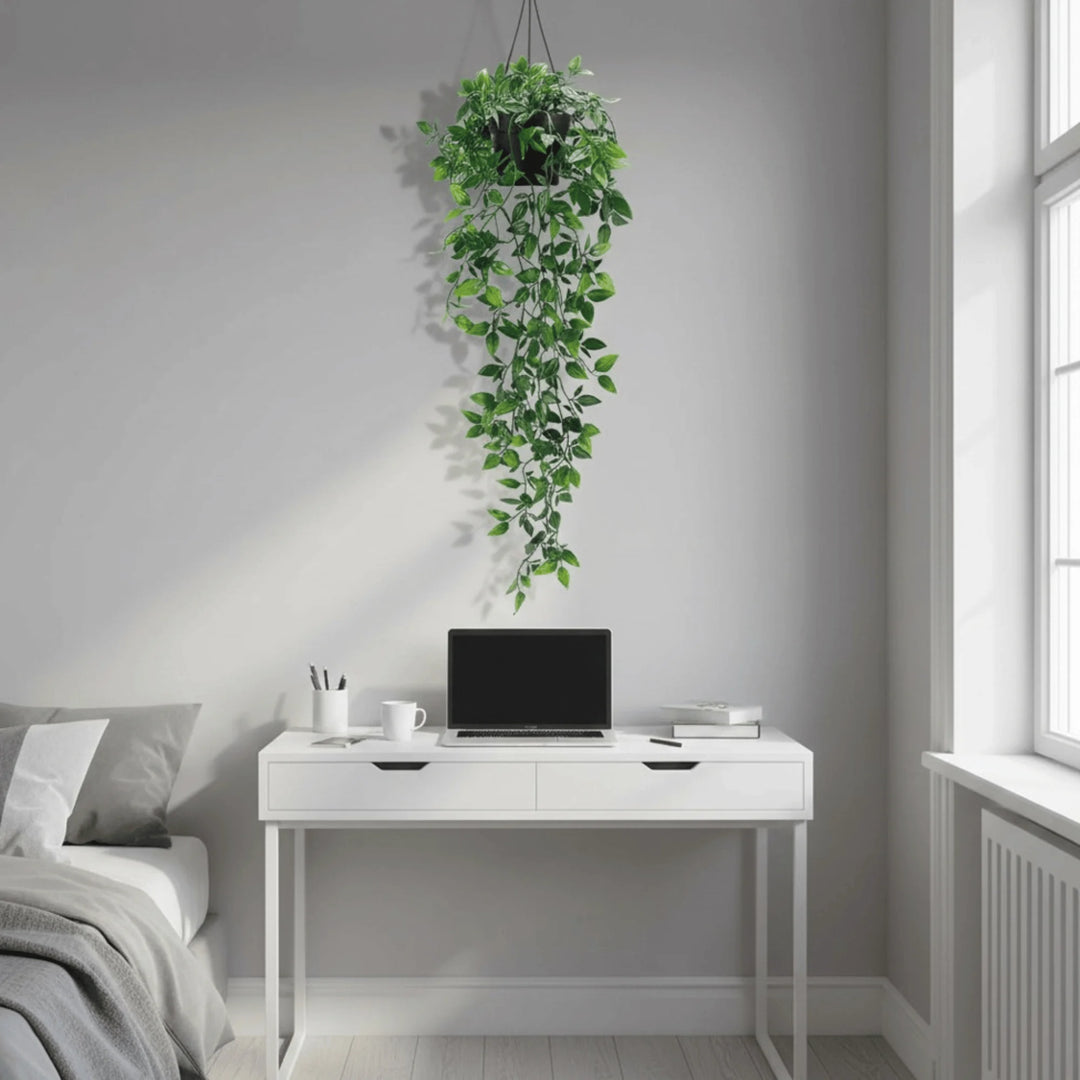 Plante Suspendue Artificielle en situation dans une décoration intérieure